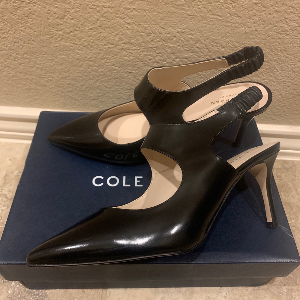 Sexy Cole Haan slingback pumps (black) (NEW)